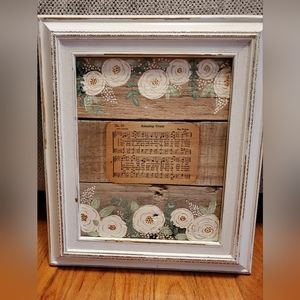 Hand painted frame wall decor